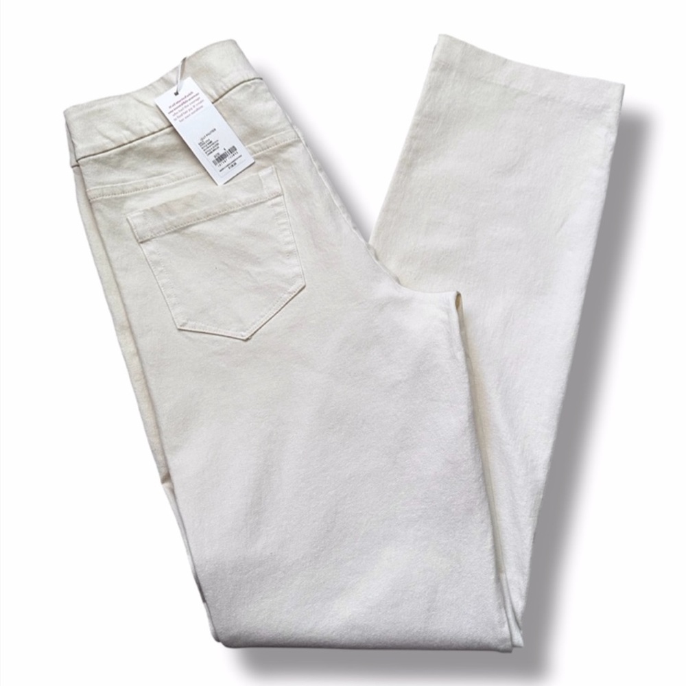 Lilly Pulitzer Declynn Bi-Stretch Slim Leg Pants Womens Size 8 Ivory Formal